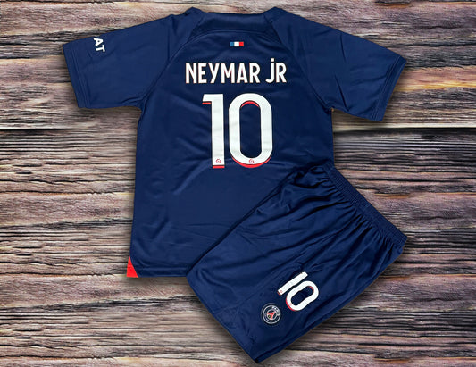 Kids Uniform 23-24 Paris Saint Germain Neymar Jr. #10 Kit Soccer Team Home Jersey