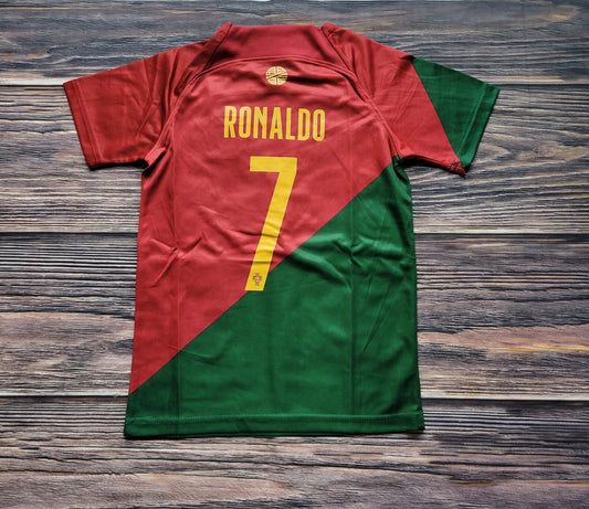 Kids 2023-2024 Ronaldo #7 Portugal Home Jersey
