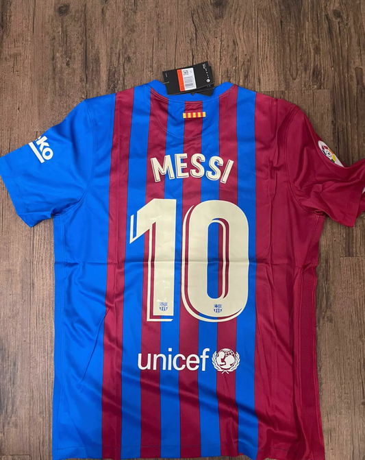 2021-2022 Messi #10 Barcelona Soccer Jersey Classic Adult