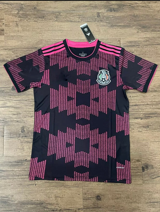 2021-2022 Mexico National Soccer Jersey Home Black Adult