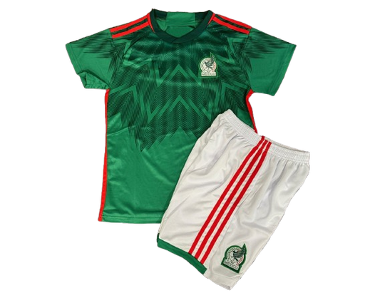 Kids 23-24 Mexico National Soccer Team Home Jersey Green