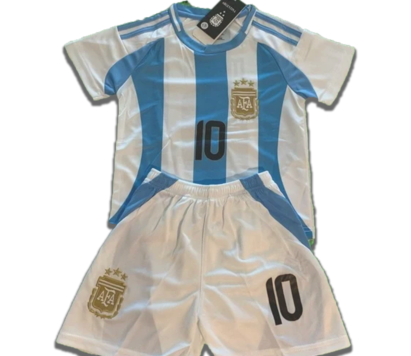 Kids Uniform Messi #10 Argentina Home Jersey 2022