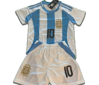 Kids Uniform Messi #10 Argentina Home Jersey 2022