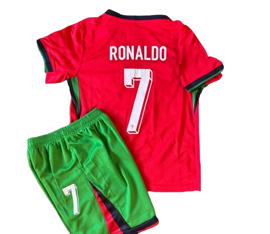 Kids 2023-2024 Ronaldo #7 Portugal Home Jersey